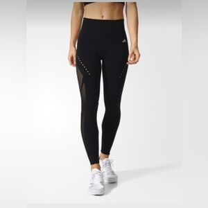 Adidas Black Warp Knit Leggings Small NWT